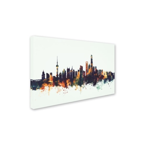 Michael Tompsett 'Shanghai China Skyline V' Canvas Art,12x19